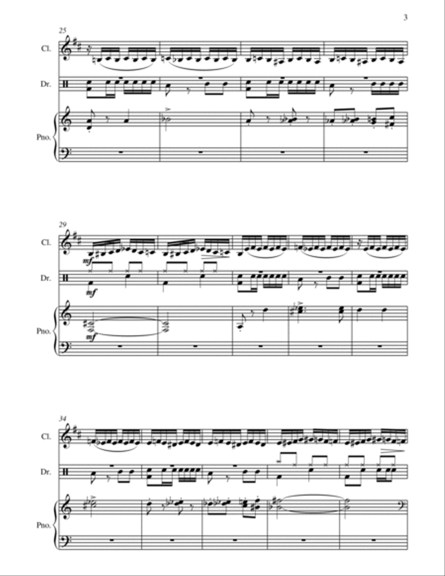 The Flight of the Bumble Bee - Rimsky Korsakov - for Bb Clarinet and Piano B-Flat Clarinet scores gallery preview page 6