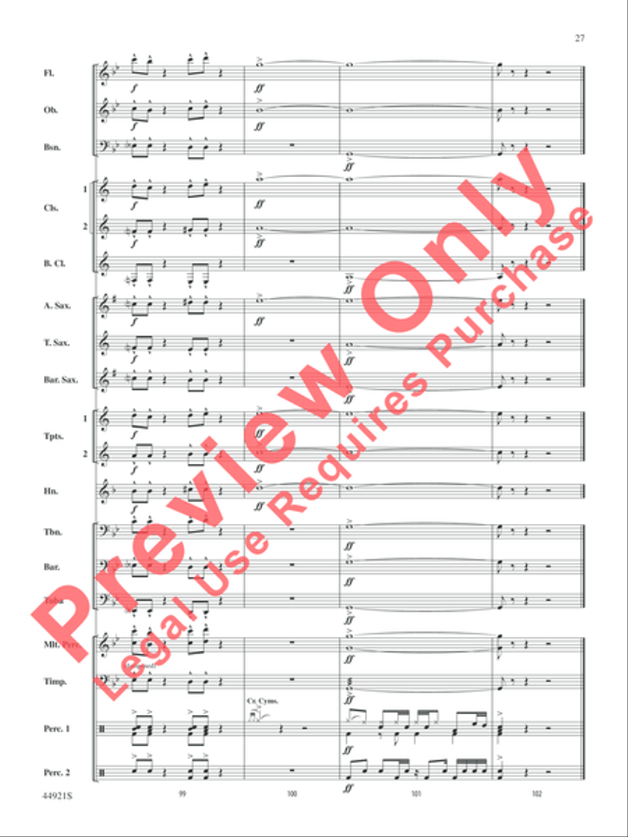 The Man from U.N.C.L.E. (from the Original Motion Picture Soundtrack) Concert Band scores gallery preview page 28
