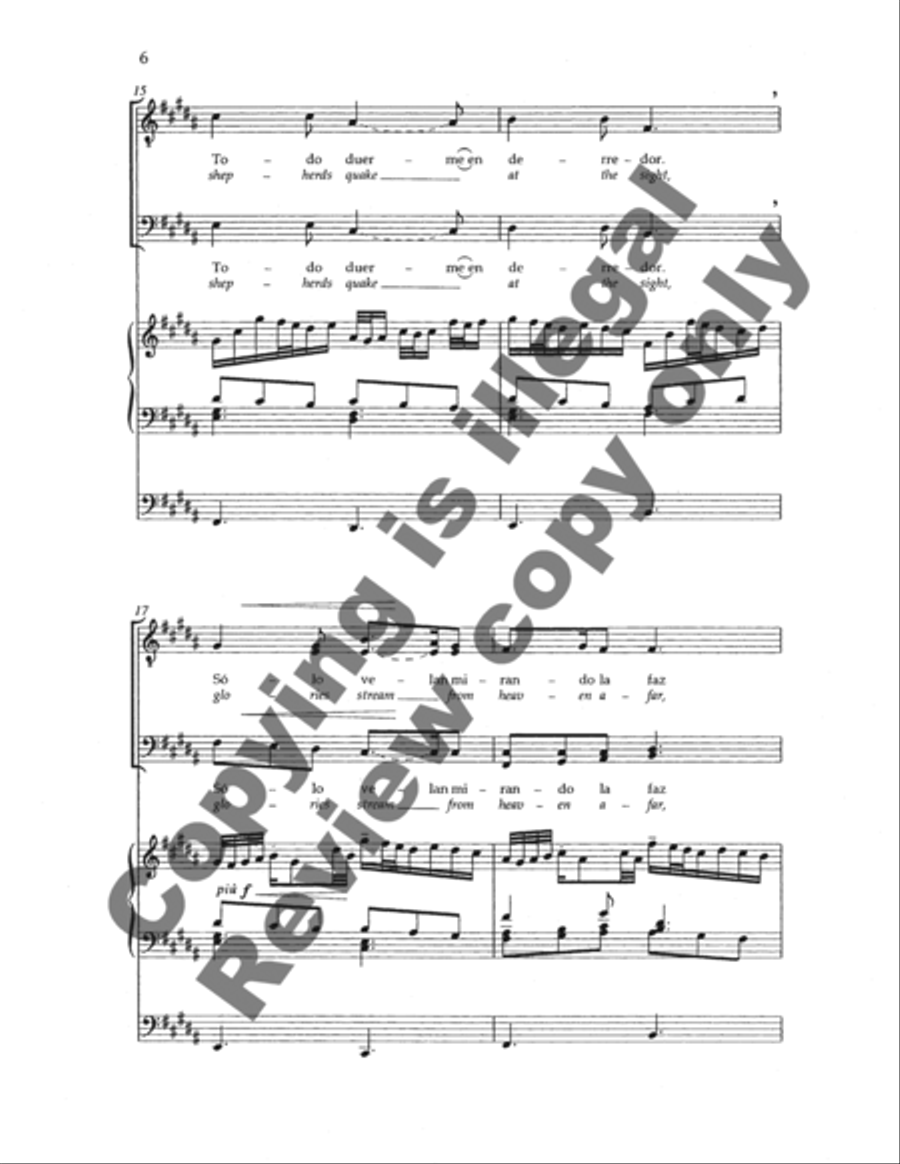 Silent Night (Stille Nacht/Noche de Paz) 4-Part scores gallery preview page 14