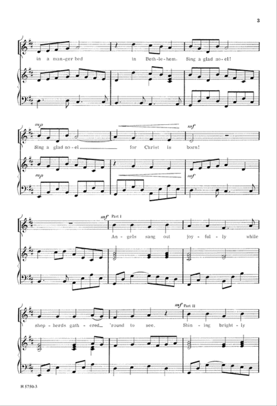 Sing a Glad Noel 2-Part scores gallery preview page 4