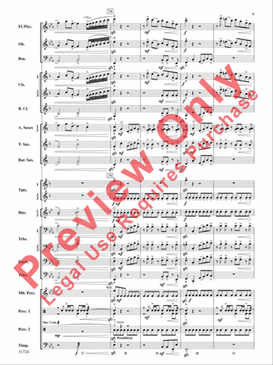 Choreography Concert Band scores gallery preview page 10