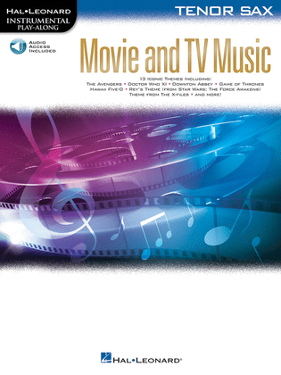 Book cover for Movie and TV Music for Tenor Sax