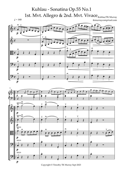 Sonatina in C Op.55 No.1 Complete with String Accompaniement