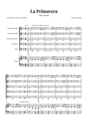 La Primavera (The Spring) by Vivaldi - Brass Quintet with Piano and Chord Notations