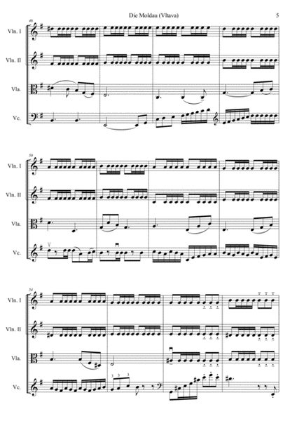 Bedrich Smetana - Vltava (The Moldau) for string quartet image number null