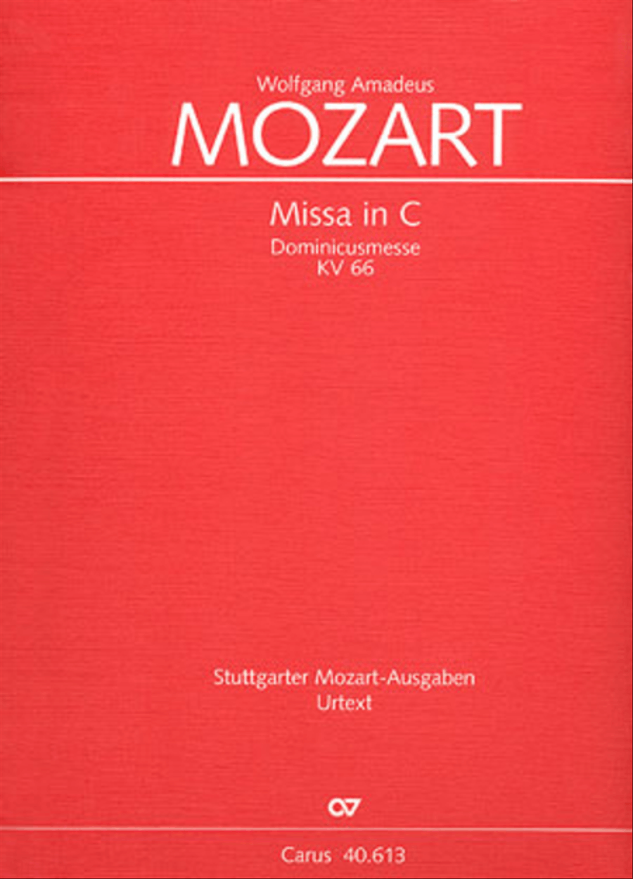 Book cover for Mass in C (Missa in C)