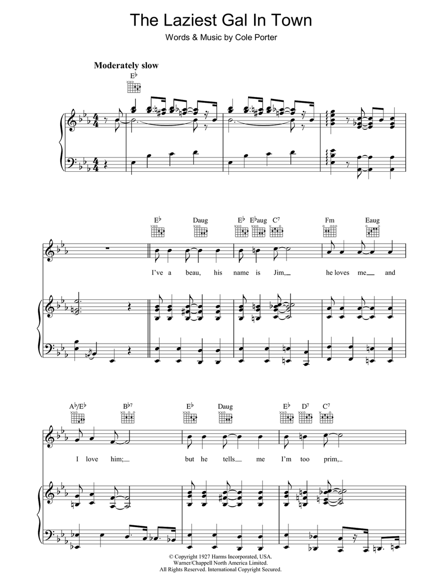 The Laziest Gal In Town Guitar scores gallery preview page 1