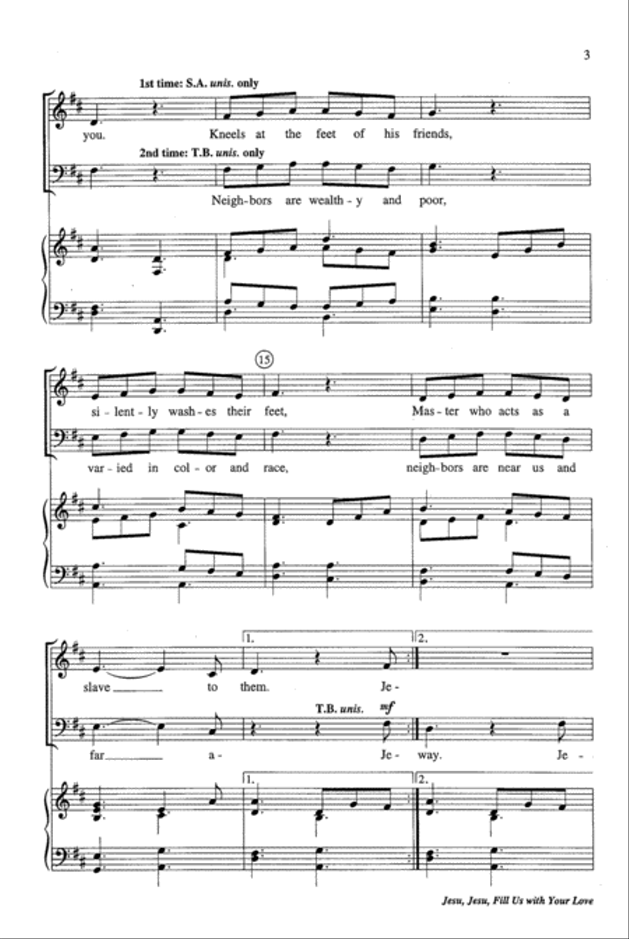 Jesu, Jesu, Fill Us With Your Love 4-Part scores gallery preview page 11