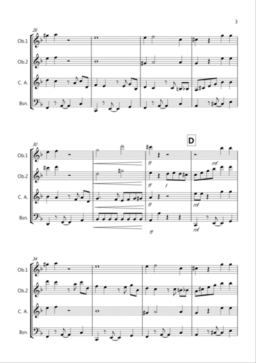 Tasty Tango for Double Reed Quartet Bassoon scores gallery preview page 3