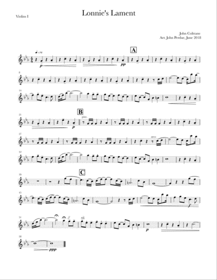 Lonnie's Lament Lonnie's Lament String Orchestra scores gallery preview page 5