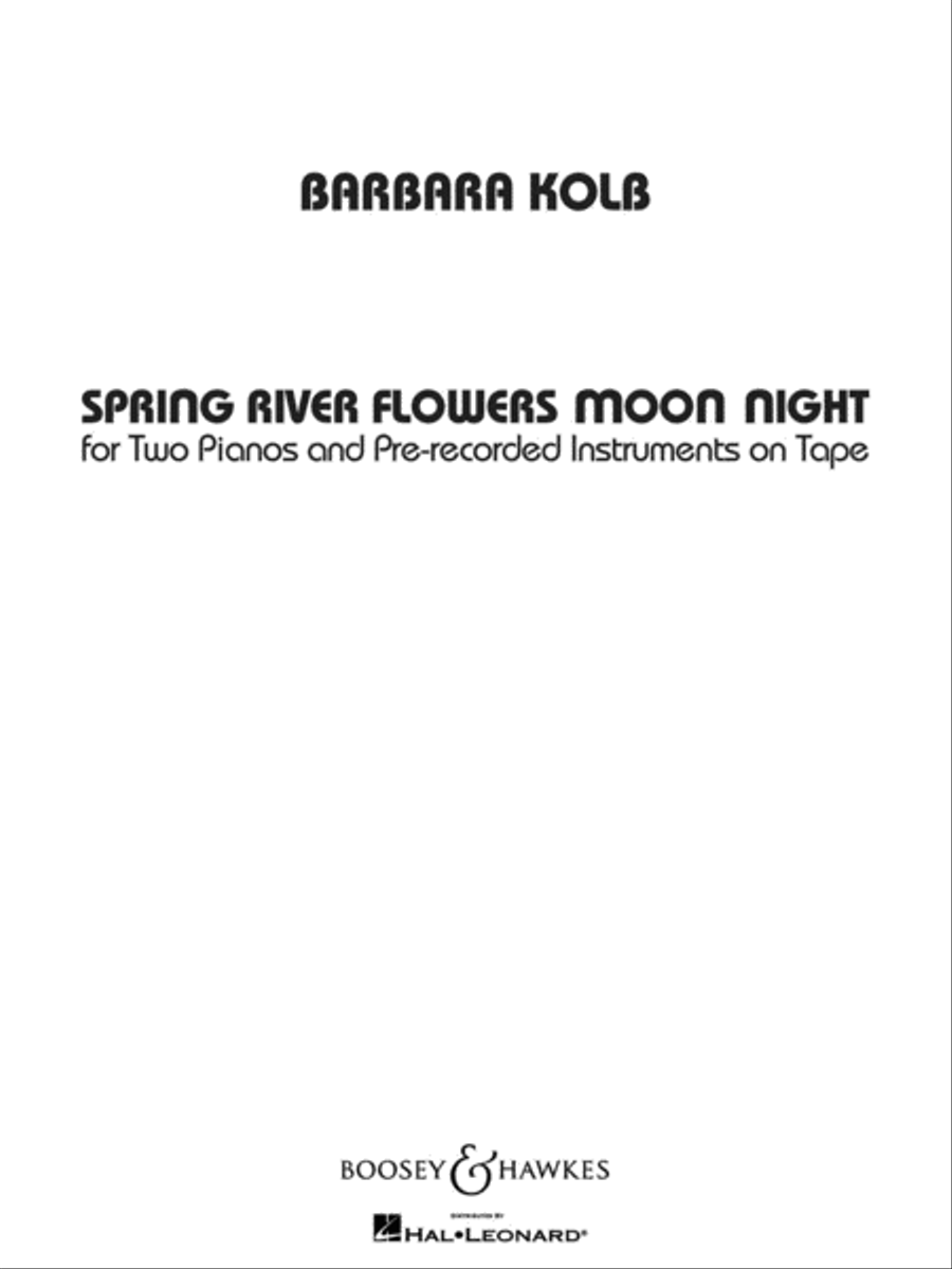 Spring River Flowers Moon Night