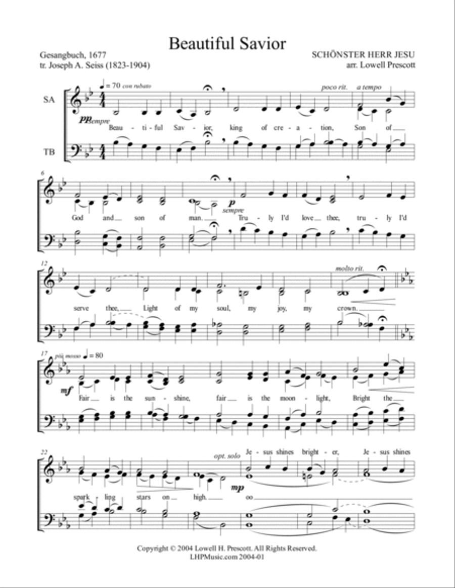 Beautiful Savior 4-Part scores gallery preview page 2