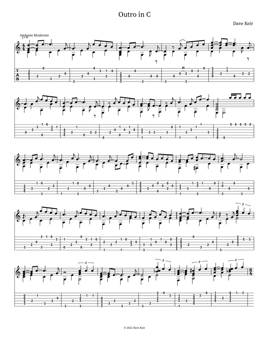 Outro in C Outro in C Part scores gallery preview page 1