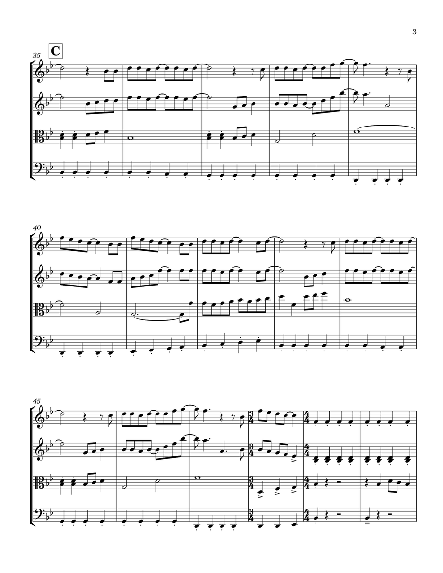 Nine In The Afternoon String Quartet scores gallery preview page 3