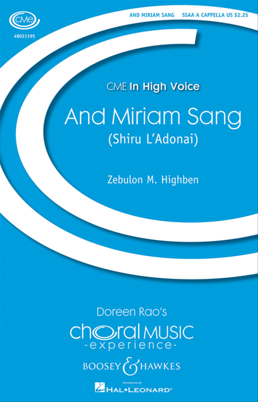And Miriam Sang (Shiru L'Adonai) SSAA scores gallery preview page 1