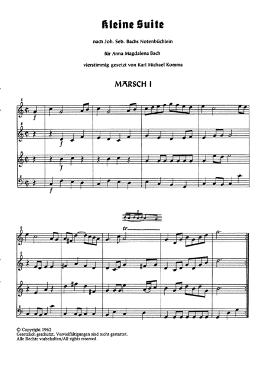 Kleine Suite Recorder scores gallery preview page 1