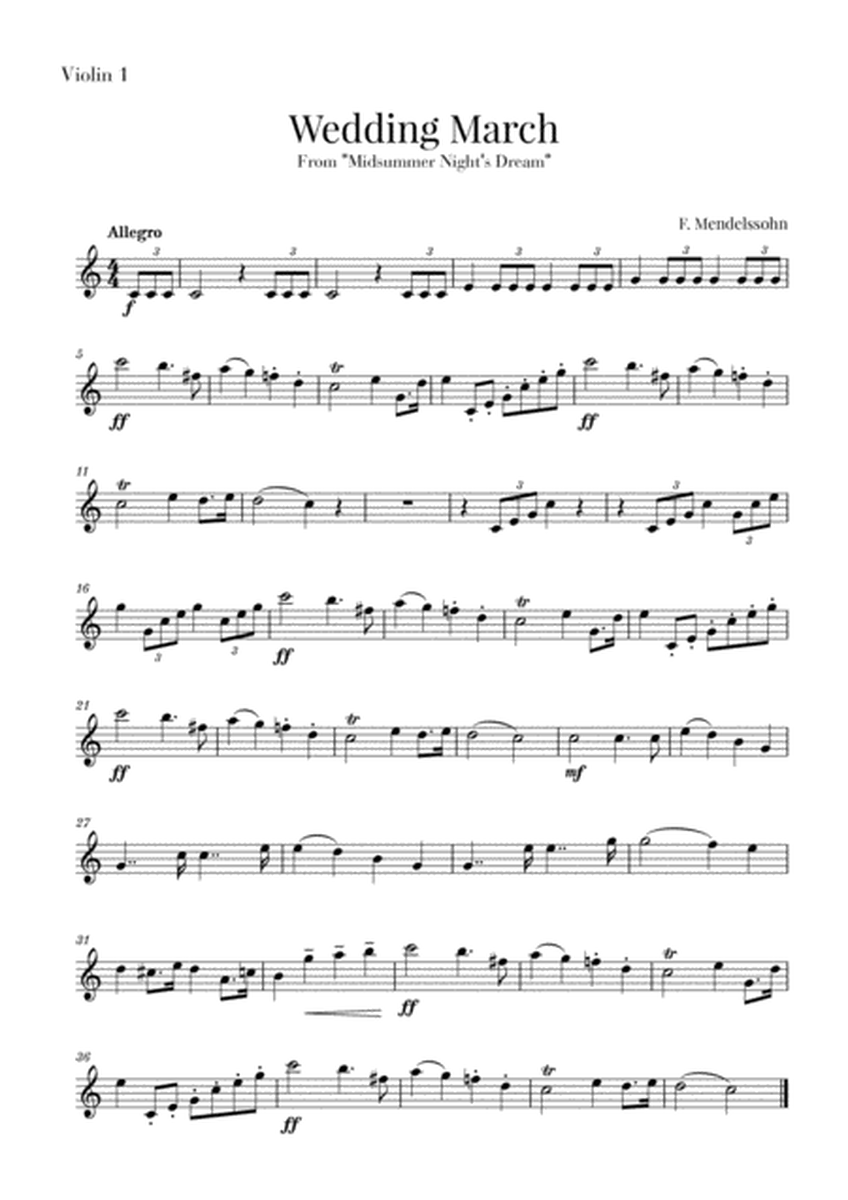 Wedding March for String Trio - 2 Violins and Viola - Mendelssohn image number null