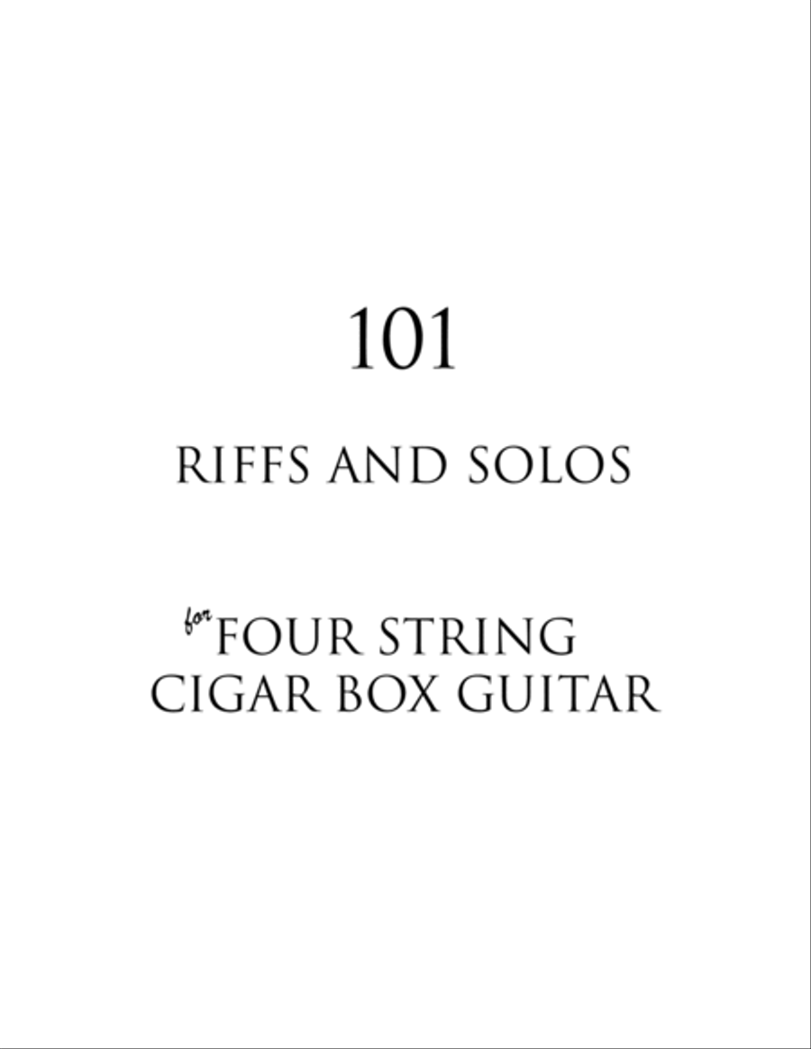 101 Riffs & Solos for 4-String Cigar Box Guitar - GDGB image number null