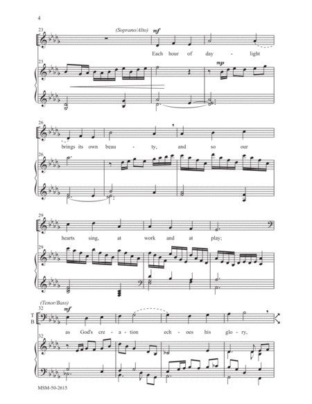 Soft Mist Is Rising (Downloadable Choral Score)