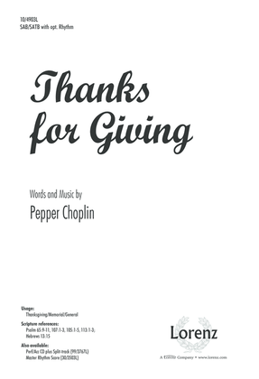 Book cover for Thanks for Giving