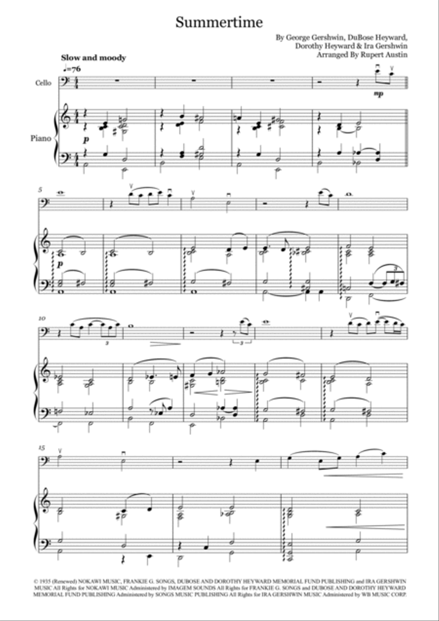 Summertime Summertime Piano scores gallery preview page 2
