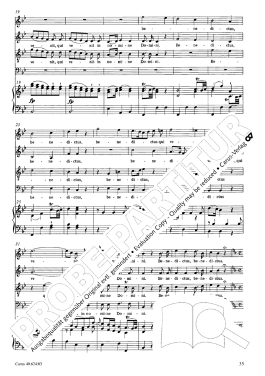 Missa brevis in F major Missa brevis in F major 4-Part scores gallery preview page 36