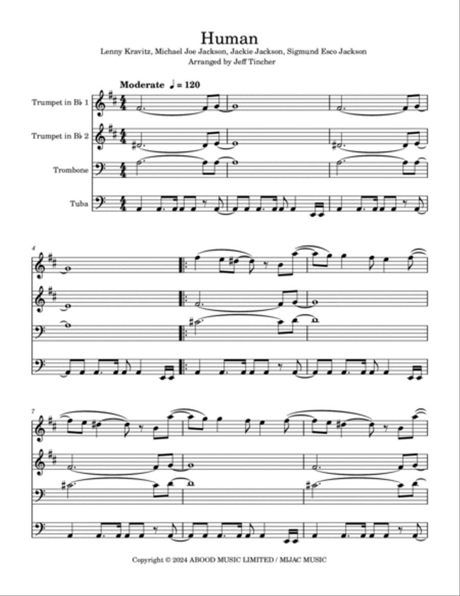Human Brass Quartet scores gallery preview page 2