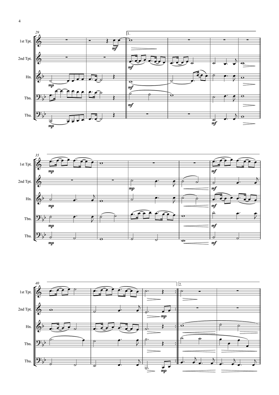 En Sang Av Rosor En Sang Av Rosor Brass Ensemble scores gallery preview page 4