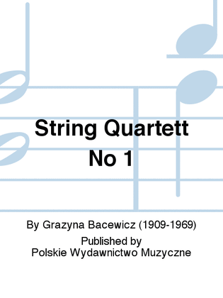 Book cover for String Quartett No 1