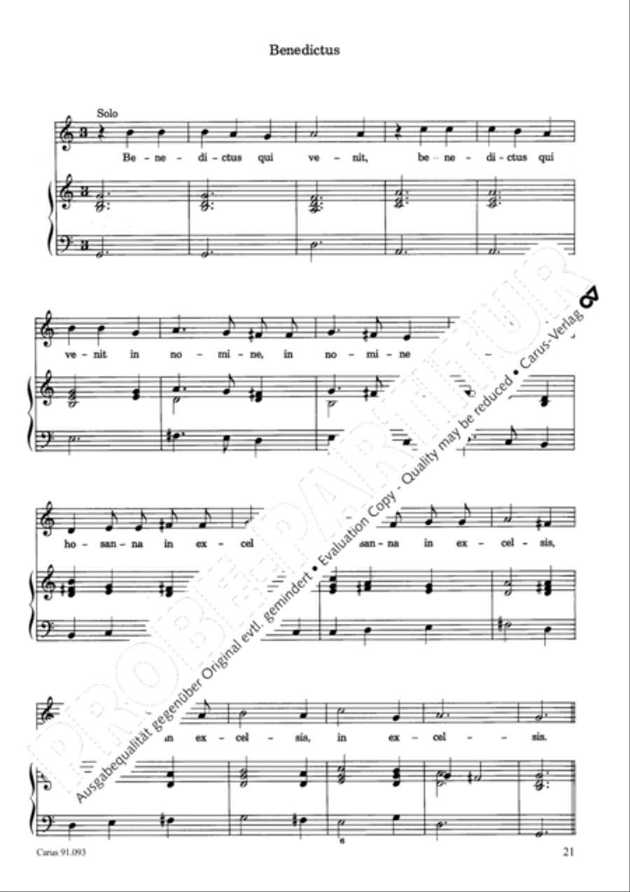Missa brevis 4-Part scores gallery preview page 24