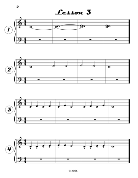 Piano Notes Lesson 3