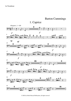 Barton Cummings: Concertino for contrabassoon and concert band, 1st trombone part
