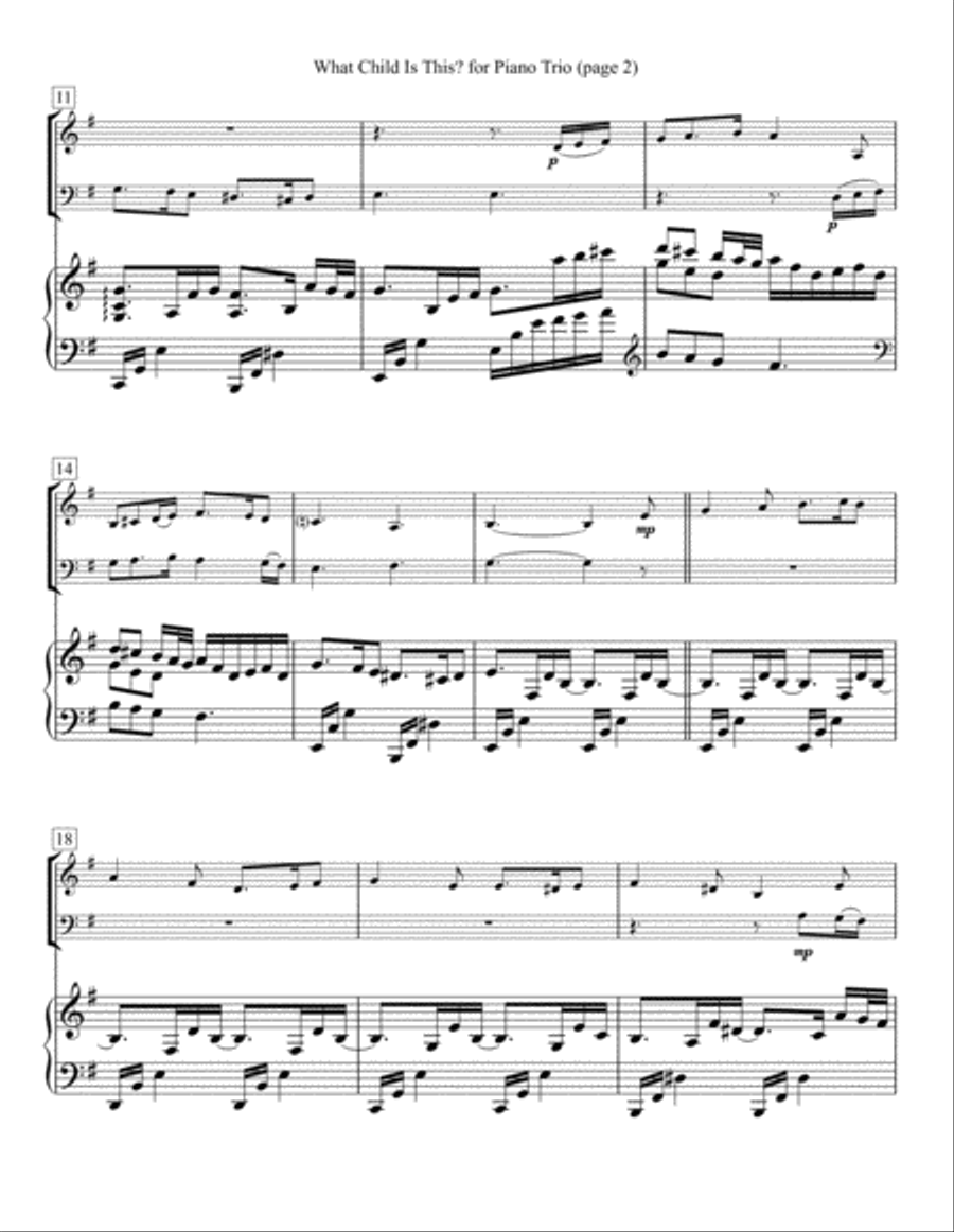 What Child Is This? for Piano Trio What Child Is This? for Piano Trio Piano Trio scores gallery preview page 2