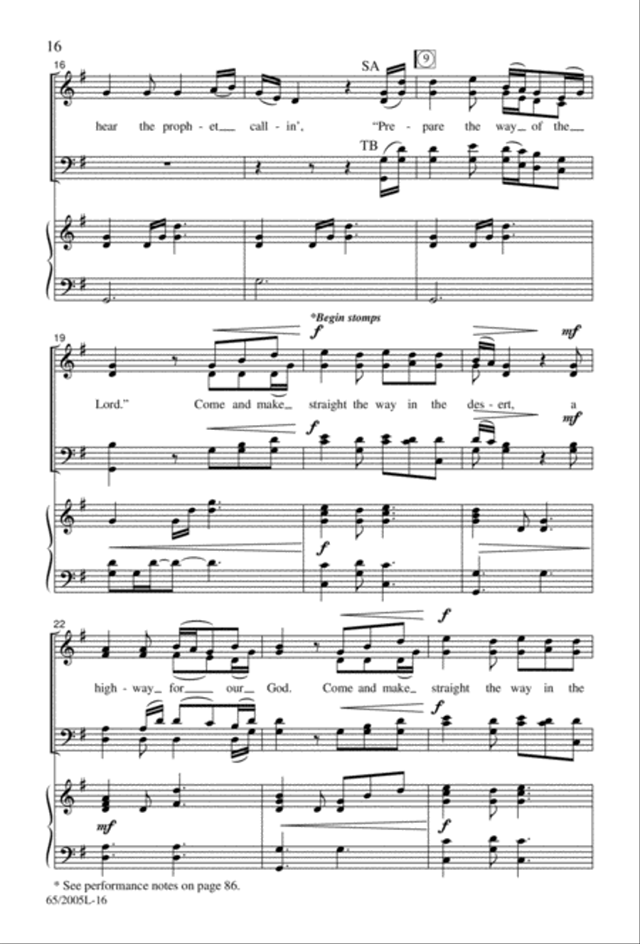 I Hear the Prophet Callin' 4-Part scores gallery preview page 17