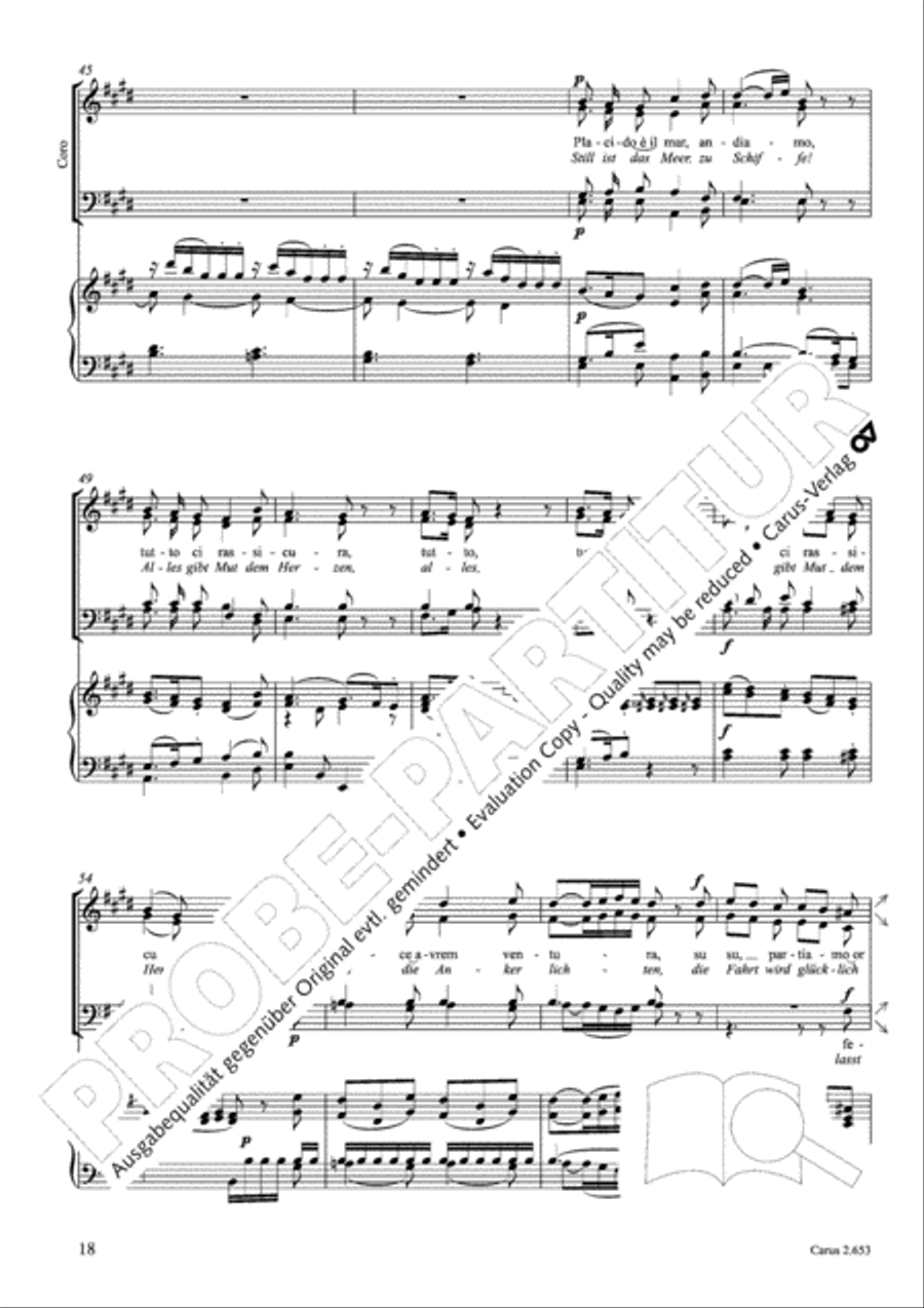 Choral collection Great Opera Choruses - Mozart * Haydn (choir & piano) Choir scores gallery preview page 29