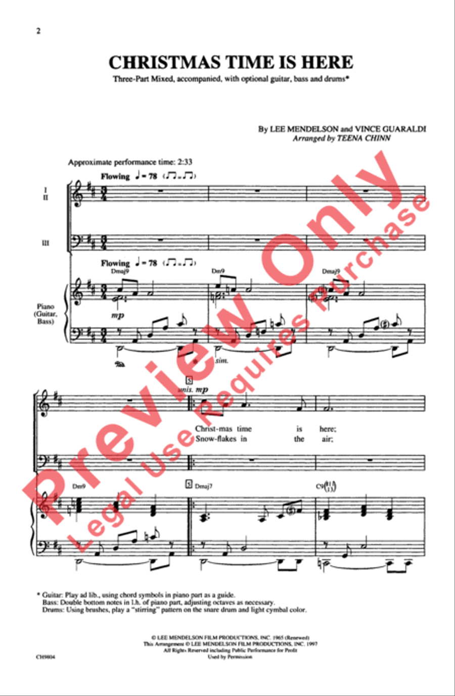 Christmas Time Is Here Christmas Time Is Here 3-Part scores gallery preview page 2