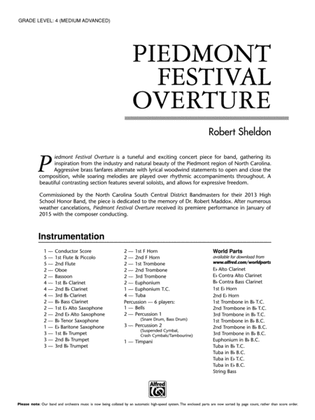 Piedmont Festival Overture: Score