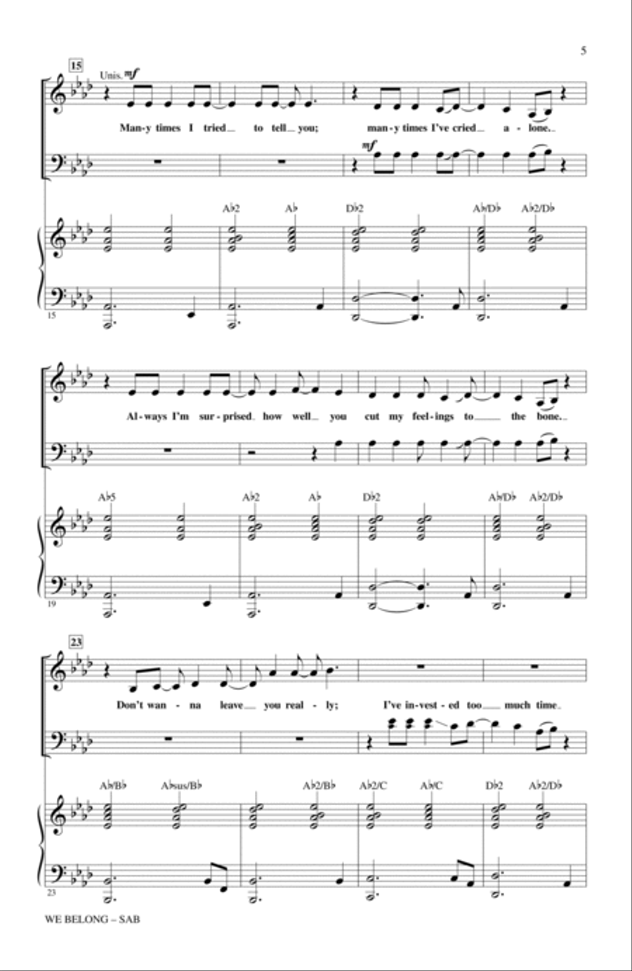 We Belong 3-Part scores gallery preview page 3
