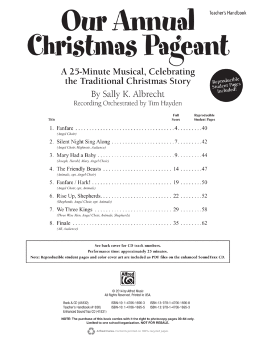 Our Annual Christmas Pageant CD scores gallery preview page 2