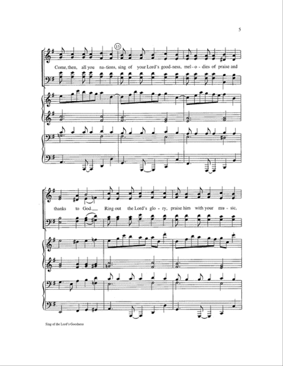 Sing of the Lord's Goodness Choir scores gallery preview page 5