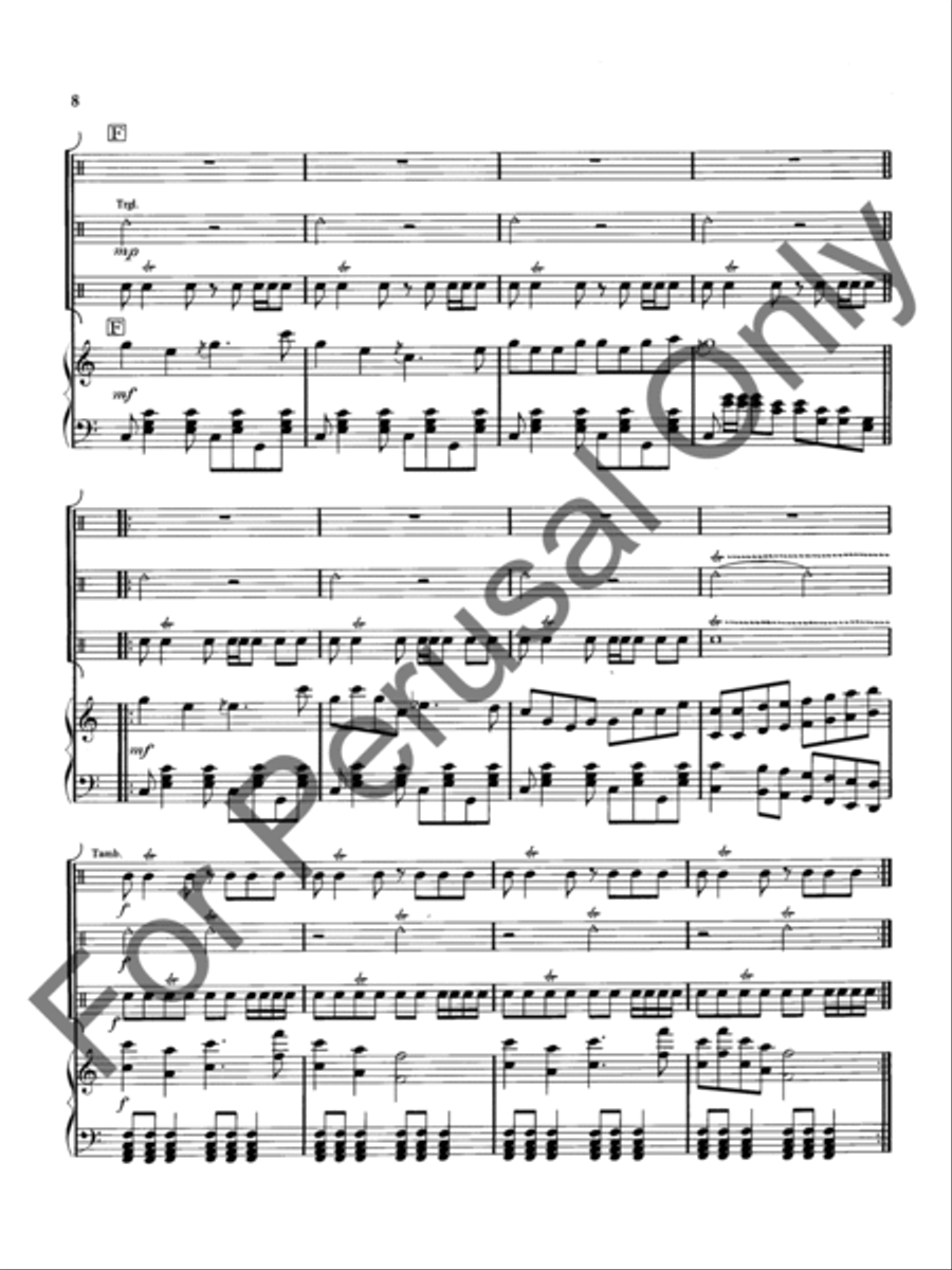 Good News From Beijing To The Borderland Village Percussion scores gallery preview page 9