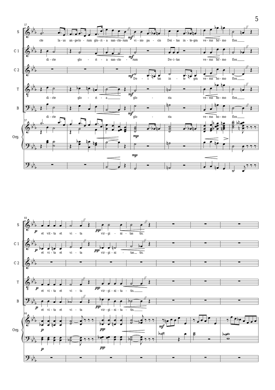 CS153 No.1_Ave Domine Jesu Christe - Choir SAATB and organ Choir scores gallery preview page 5