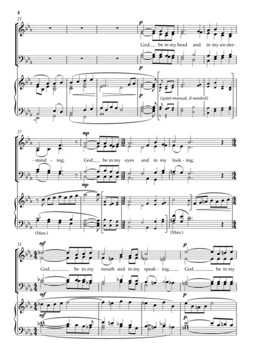 God be in my head (Anthem for SATB and organ or piano) image number null