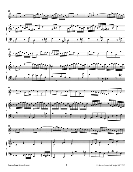 Sonata in F Major for Flute and Keyboard, BWV 525 image number null