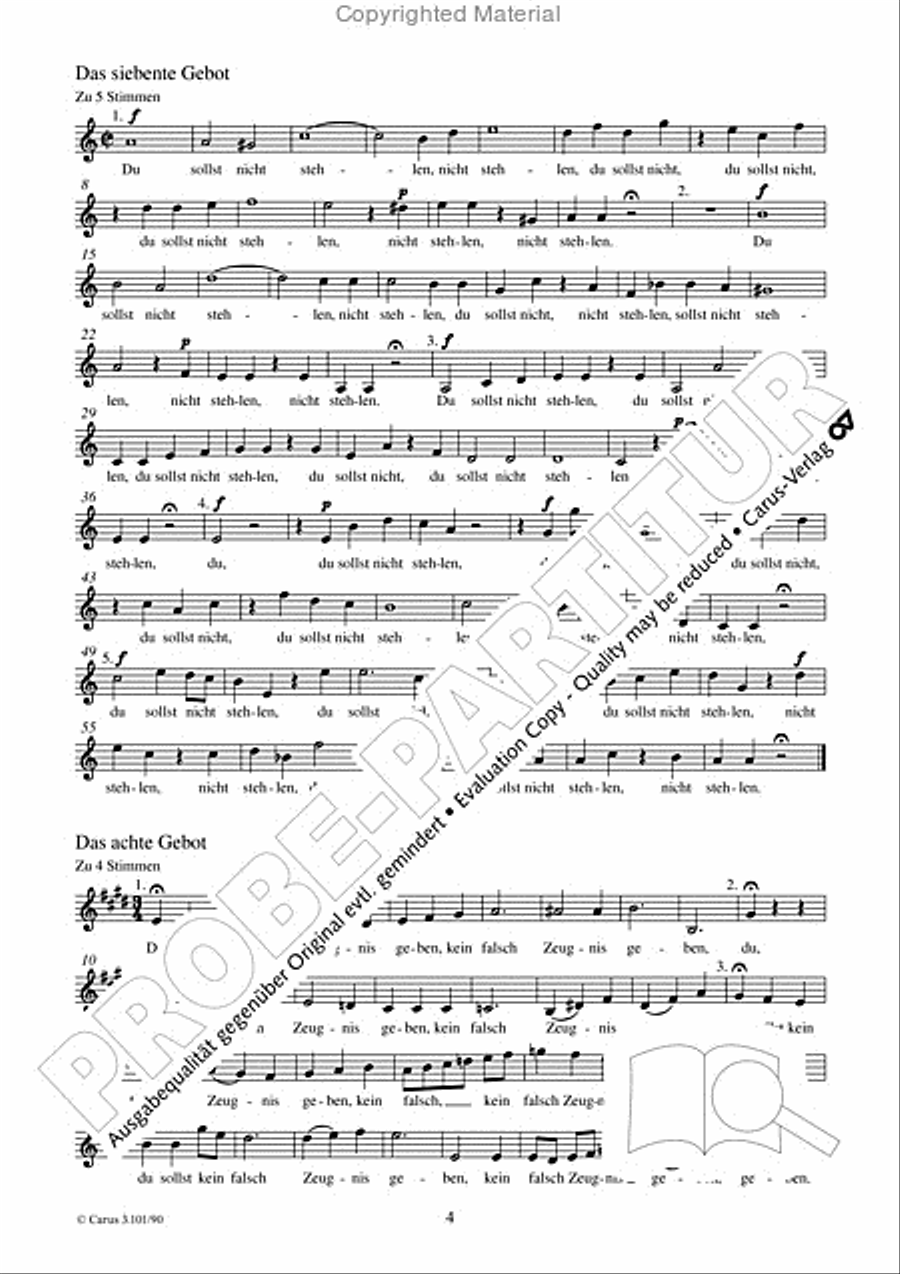 Die heiligen zehn Gebote Voice scores gallery preview page 5