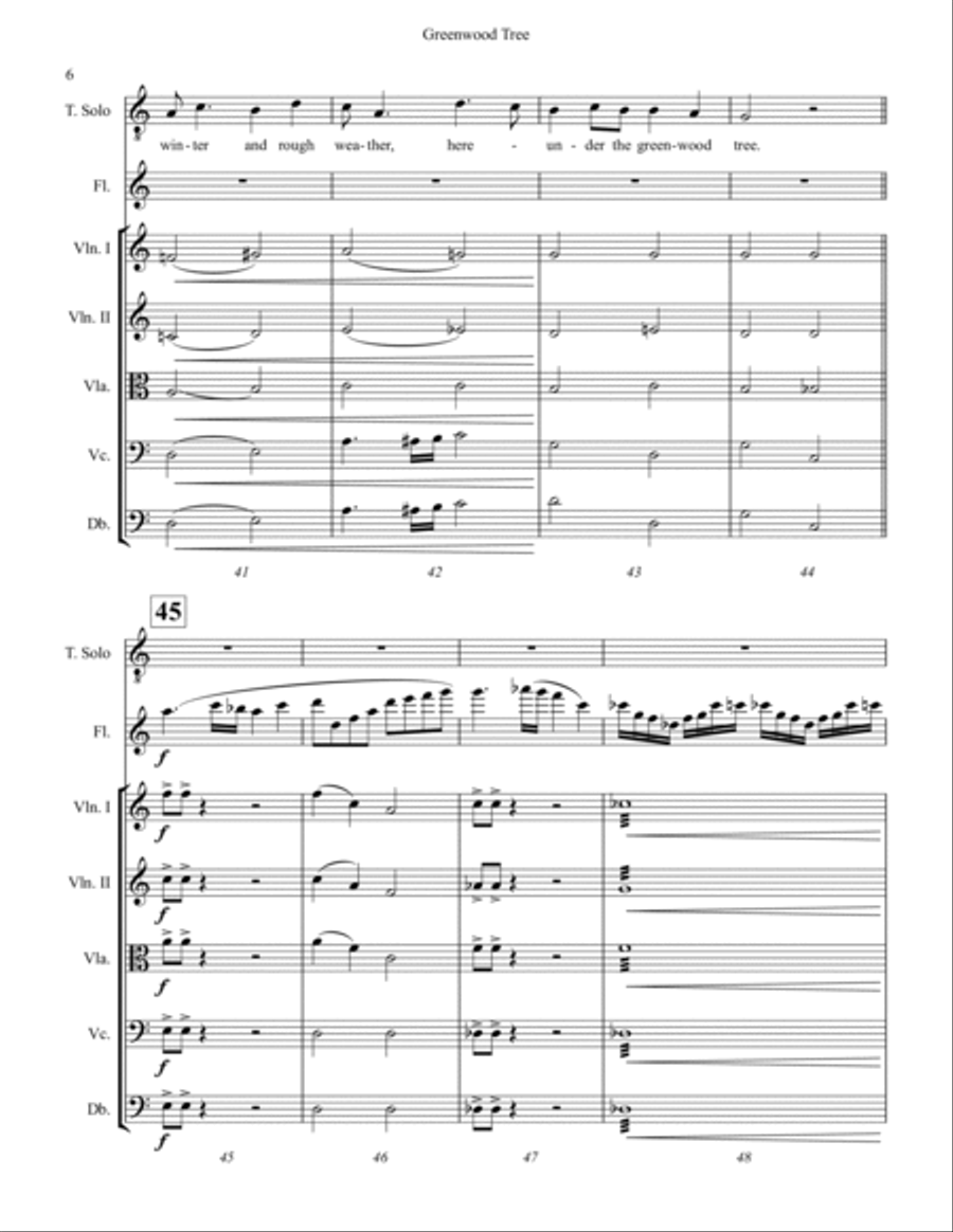 Under The Greenwood Tree Under The Greenwood Tree Small Ensemble scores gallery preview page 6