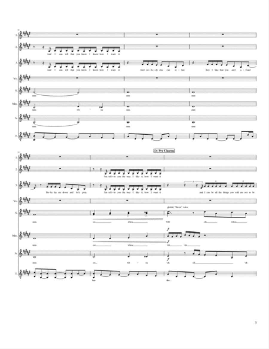 God Is A Woman SSAA scores gallery preview page 3