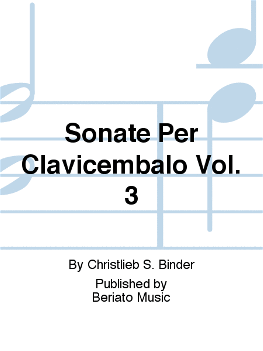 Sonate Per Clavicembalo Vol. 3 Harpsichord scores gallery preview page 1