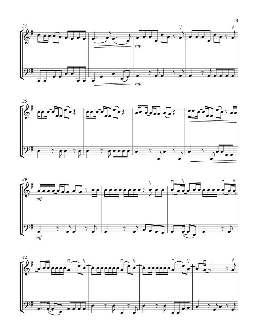 Father Stretch My Hands Part 1 String Duet scores gallery preview page 3