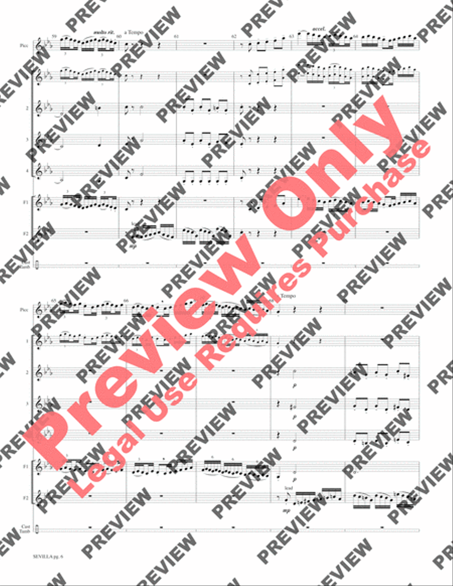 Sevilla (from Suite Espanola) Small Ensemble scores gallery preview page 8